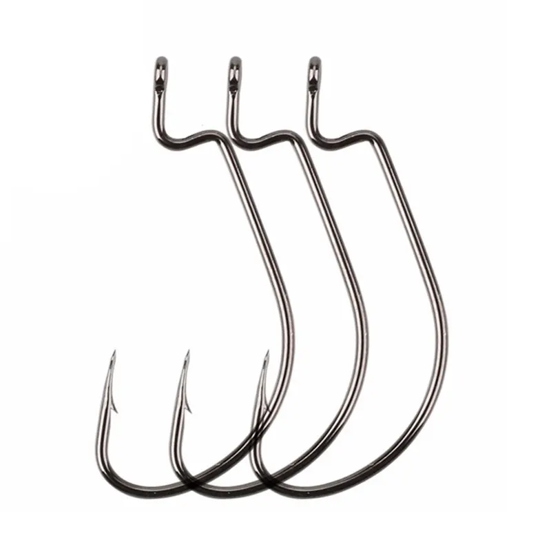 

10 шт./лот рыболовные мягкие крючки для червя из высокоуглеродистой стали, широкие рыболовные крючки с супер замком, крючки для приманки, мяг...