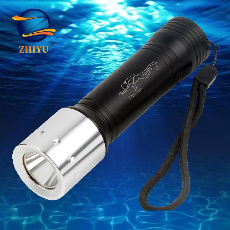 Профессиональный светодиодный фонарик для дайвинга ZHIYU XML T6 высокая мощность 18650