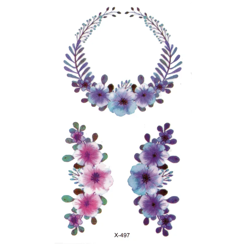 Wyuen цветок роза Водонепроницаемый Временные татуировки стикер для взрослых