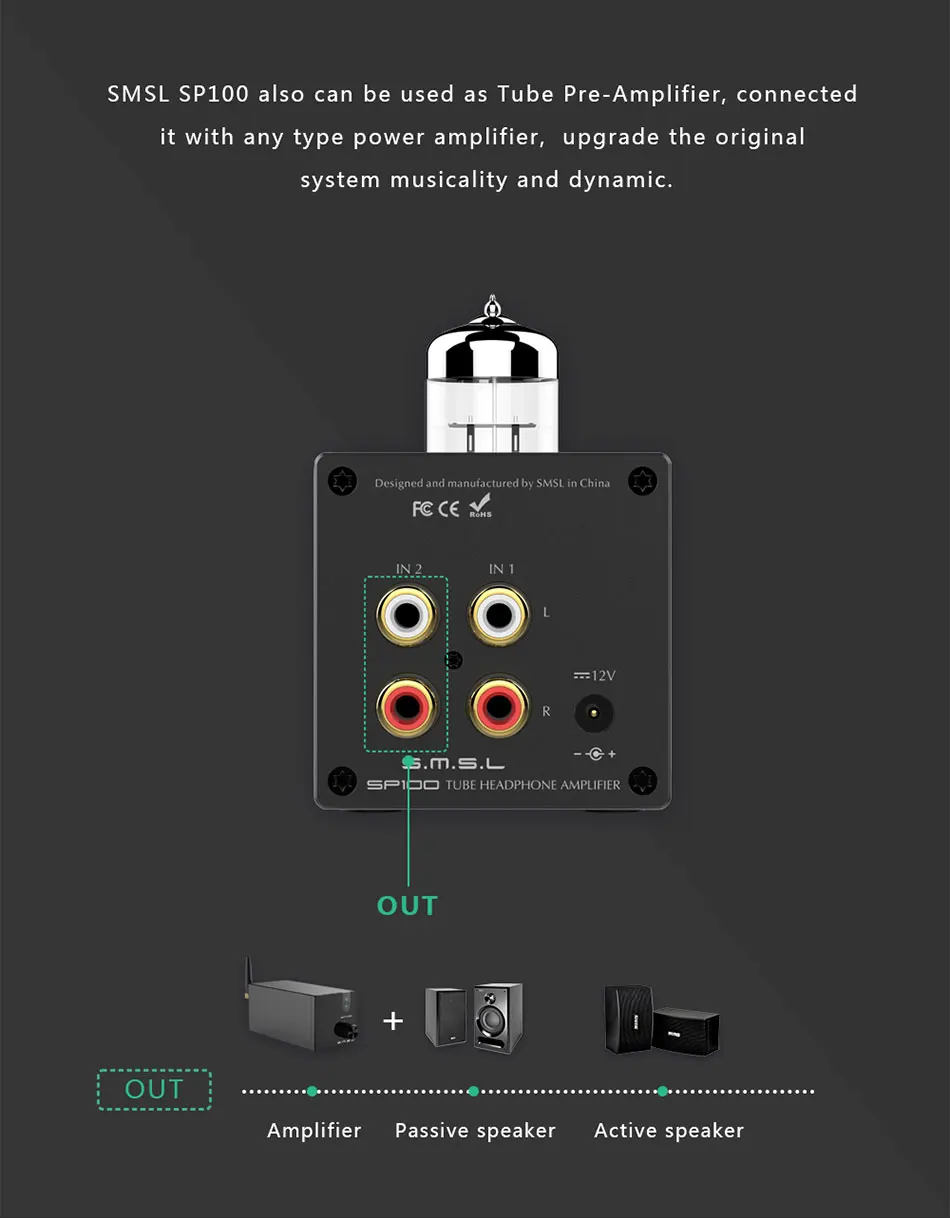 SMSL M100+ SP100+ SA100 аудио ЦАП USB AK4452 Hifi ЦАП Декодер DSD512 XMOS XU208 ламповый усилитель для наушников оптический коаксиальный вход