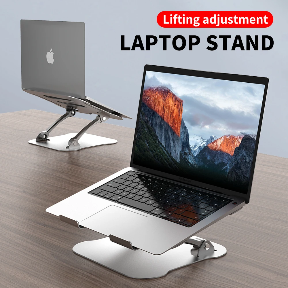 

Laptop Stand, Portable Laptop Stand Adjustable Multi-Angle Laptop Holder with Heat-Vent to Elevate Aluminum Laptop Stand