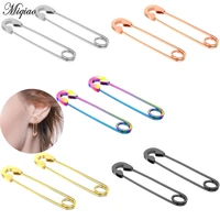 miqiao 2pcs fashionable and sweet stainless steel pin ear bone nail exquisite body piercing jewelry