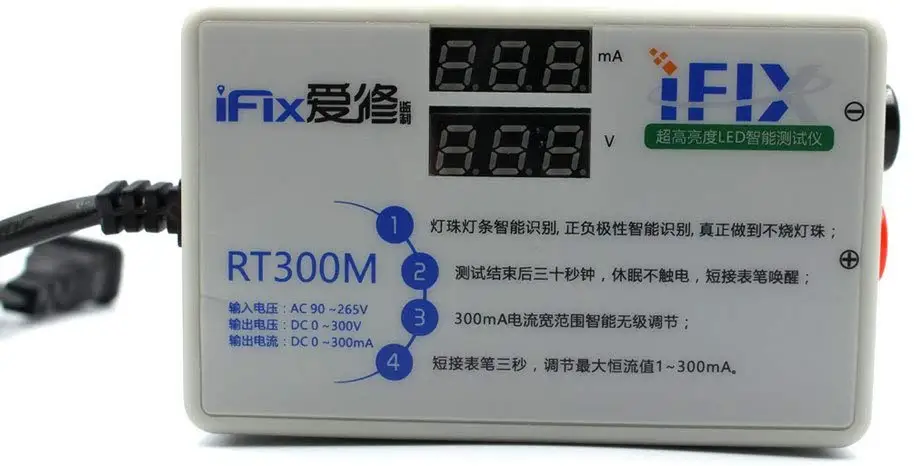 RT300M TV LCD LED Backlight Tester Fault Diagnostic Tool for Voltage Testing and Current Data with Smart LED Display