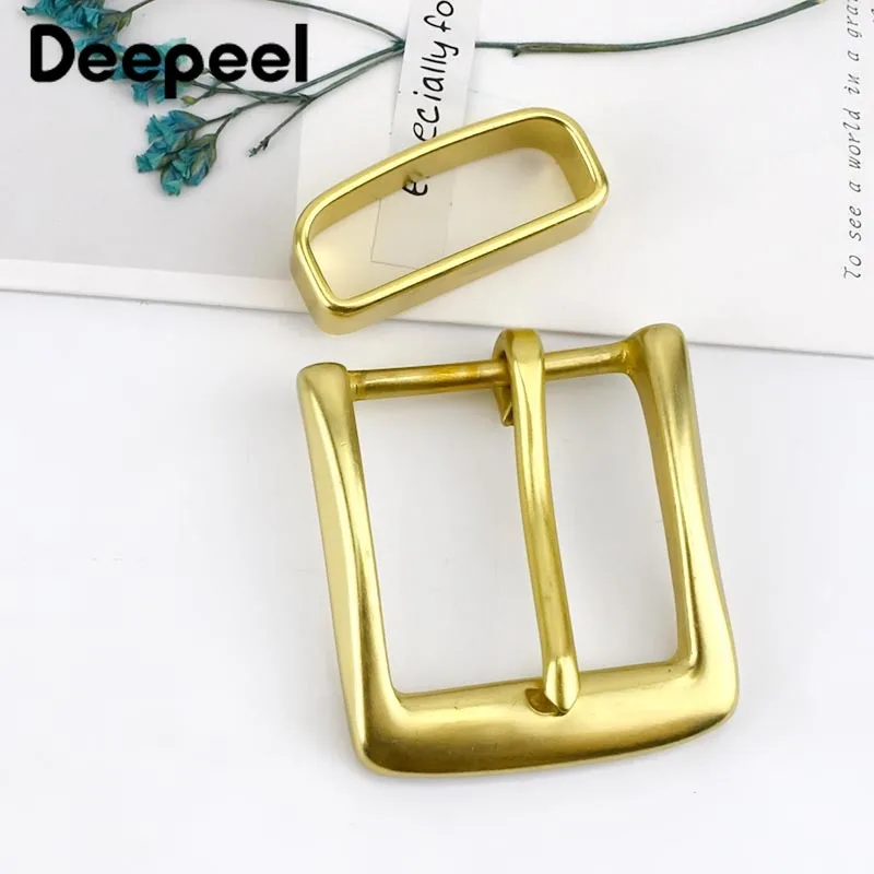 Deepeel 40 мм твердая латунная пряжка для ремня мужчин и женщин металлическая головка