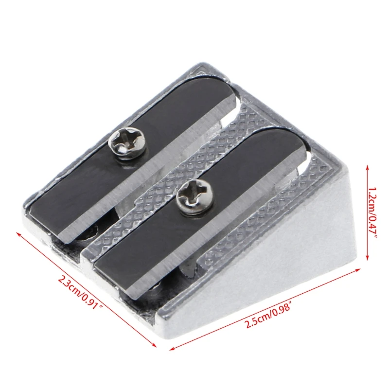

Metal Bevelled Double Hole Pencil Sharpener School Office Sharpener Stationery