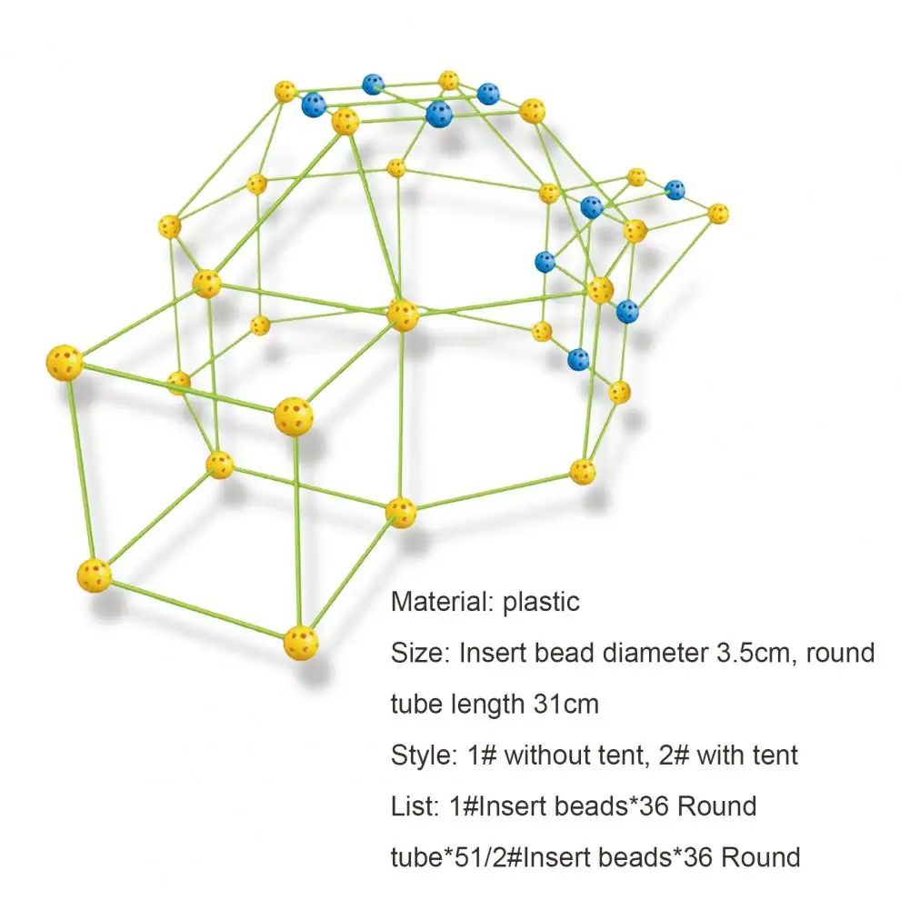 

Tent Toy Handmade Crafts Plastic Kids DIY Fort Castle Building Kit for Parent-child Interaction Educational Development Toy