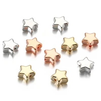 100pcs 6mm 9mm goldsilver plated ccb star spacer beads charms for diy bracelets necklaces making findings jewelry accessories