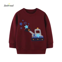 zeebread childrens sweatshirts for winter fall car embroidered cotton boys sport shirts fashion baby clothes hoodies kids wear