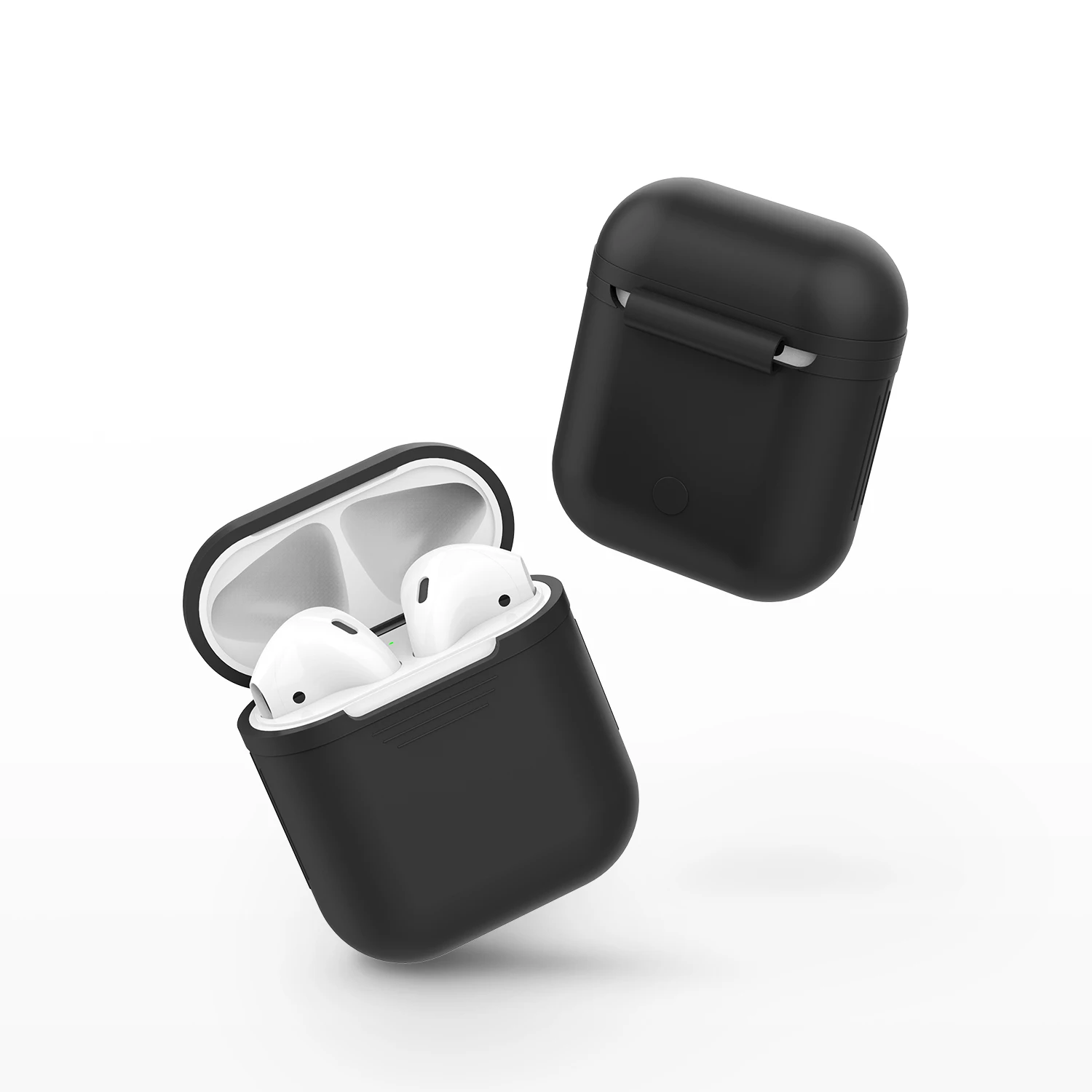 Чехол Lention для наушников AirPods Цветной силиконовый чехол 2 1 беспроводных Bluetooth Airpods