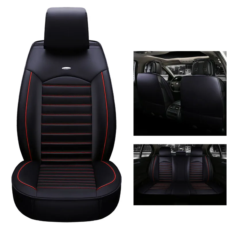 Black Red line Автомобильные чехлы для сидений, автомобильные подушки, аксессуары для Brilliance Faw V5, Byd F3, Changan Cs35, Chery Tiggo 3 T11, Chrysler 300c - Название цвета: Black Red line