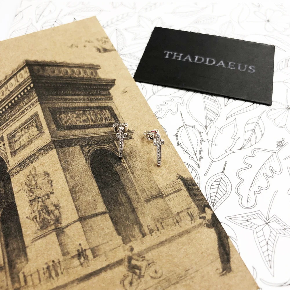 Серьги гвоздики с перекрестными закрепками модные блестящие ювелирные изделия в