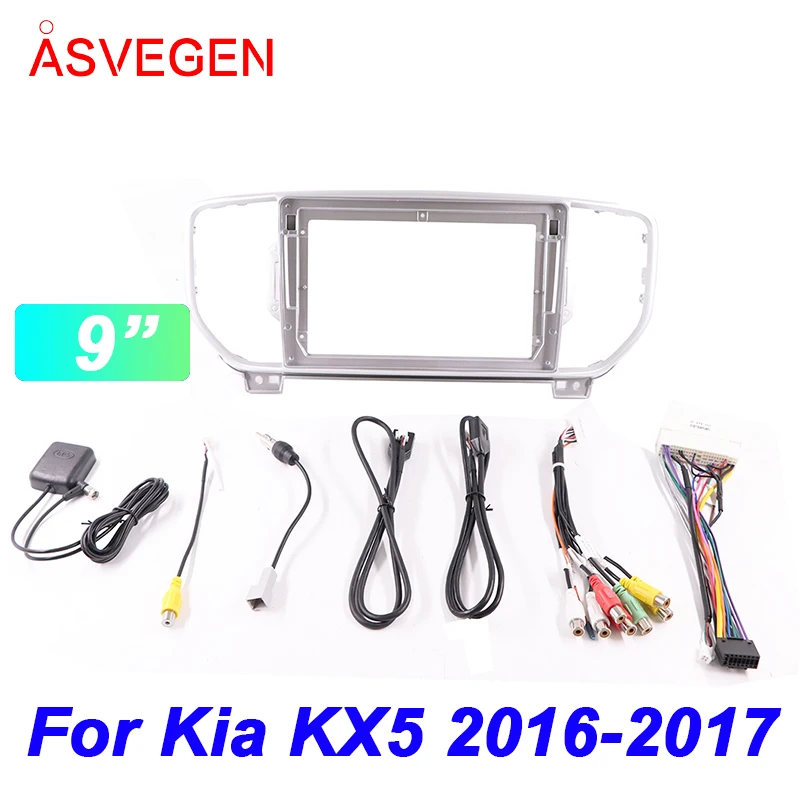 

9" Car Radio Fascia Frame For KIA KX5 2016-2017 Car Dvd Frame Install Panel Dash Mount Installation Dashboard