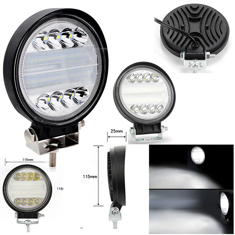 

4 inch 72w 24LED Off-Road Vehicle Inspection Light Motorcycle Spotlight Car LED Round Work Light
