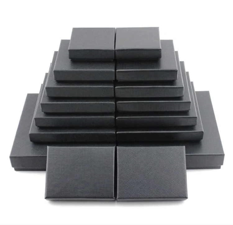 Wholesale 100 pieces of cardboard jewelry set gift box ring necklace bracelet earrings with a sponge rectangle | Дом и сад
