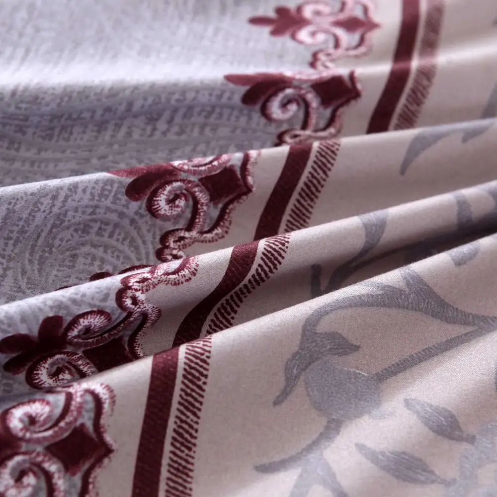 Простые комплекты постельного белья большого размера с цветочным принтом