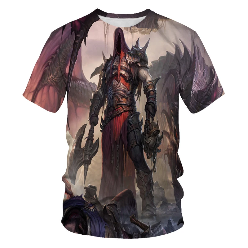 

Summer Fashion Men's T-shirt 3D Demon Assembly Printing Casual T-shirt Wars Square Suit Asian Size S-6XL Men's T-shirt