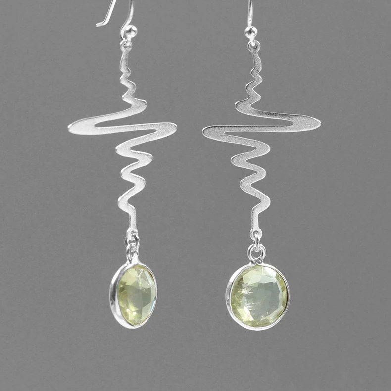 Серьги INATURE из стерлингового серебра 925 пробы с самоцветами серьги-капельки