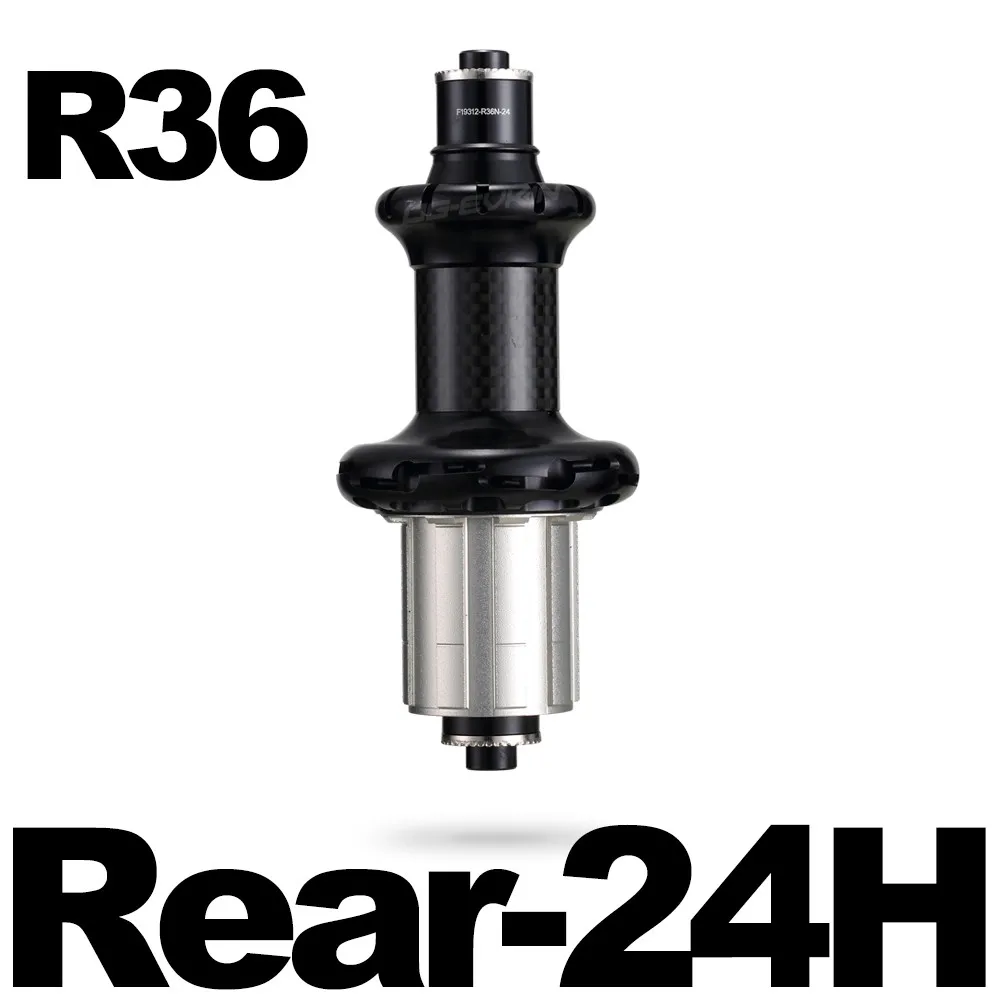 Rear 24H OG-EVKIN, супер светильник, прямая тяга, Powerway R36, карбоновые, для шоссейного велосипеда, передние, 18H 20 H, задние, 21 H, 24 Отверстия, Аксессуары для велосипеда - Цвет: Rear 24H