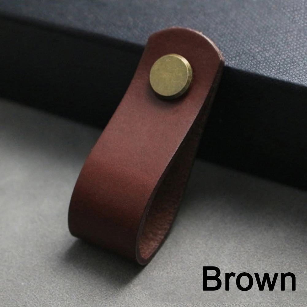 New Fashion Nordic Style Soft Genuine Leather Cabinet Drawer Door Pulls Cupboard Dresser Kitchen Handle Furniture Knobs | Обустройство