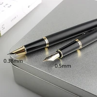 luxury high quality brand classic fountain pen frosted gift titanium black 0 38mm 0 5mm nib ink calligraphy pen