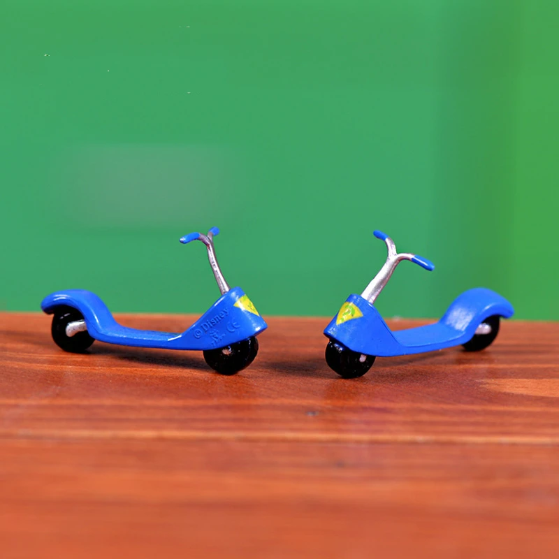 DIY Мини Синий скутер фигурка Сказочный Дом Сад миниатюрные украшения для дома