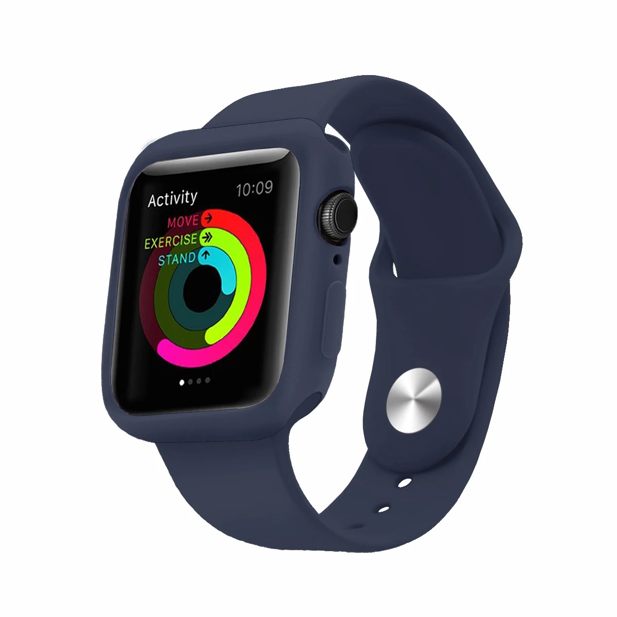 Защитный чехол и ремешок для apple watch 4, 5, 44 мм, 40 мм, мягкий силиконовый браслет 2 в 1, подходит для iwatch series 3, 2, 1, 42 мм, 38 мм