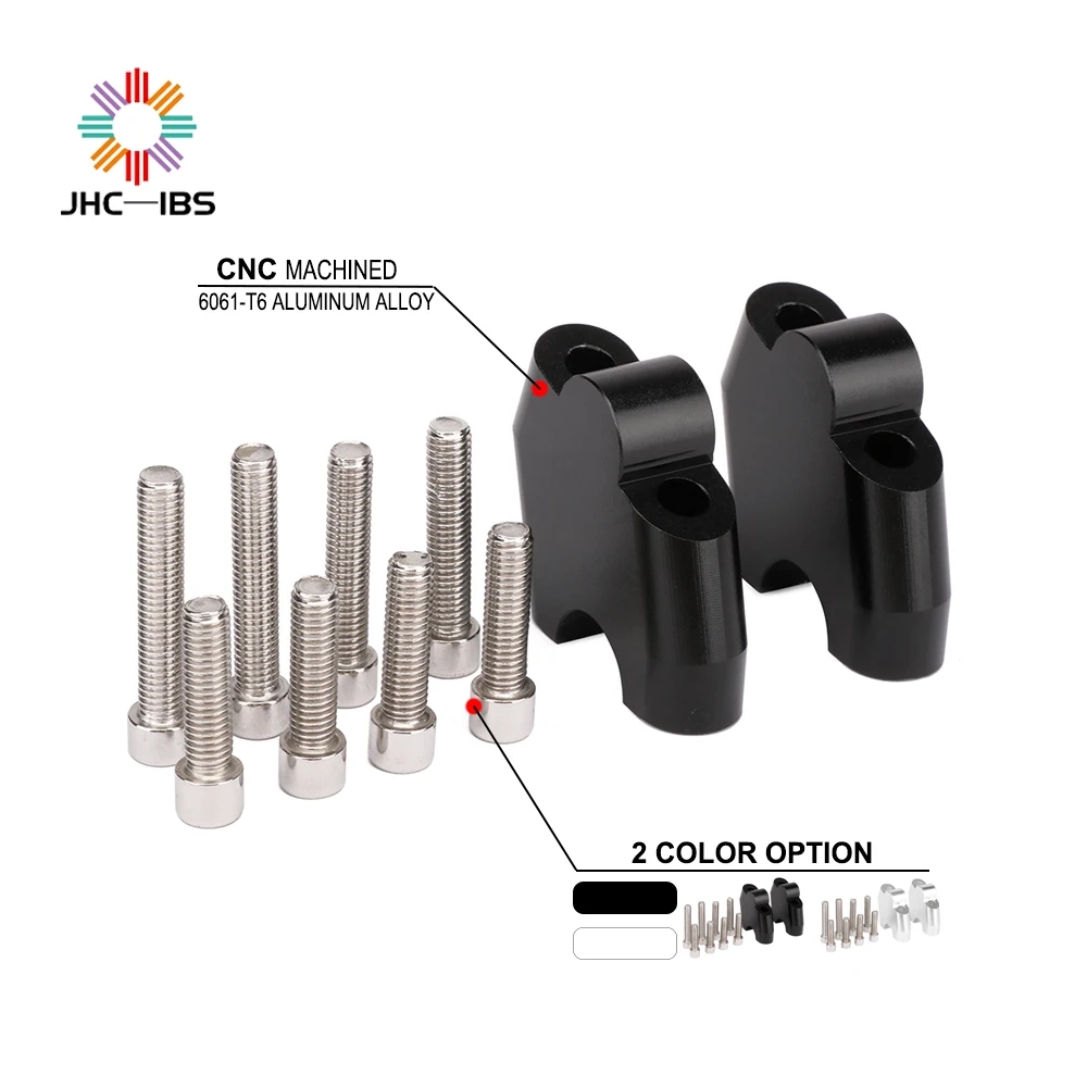 Мотоцикл серебряный и черный CNC алюминий Ручка Бар Крепление Зажим адаптер