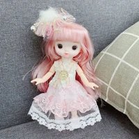 new 16cm universal bjd doll accessory clothes dress bibs clothes set princess toy fashion dress up diy girl play house gift toy