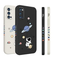 astronauts soft silicone case for oppo reno 5 4 pro 4se realme gt v5 k7x a11 x a9 2020 a32 a53 broadside square cover phone case