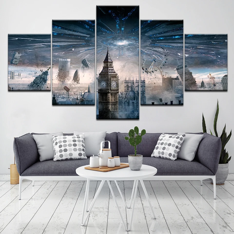 Домашнее украшение настенное искусство 5 шт. Картина на холсте Биг-Бен HD печать