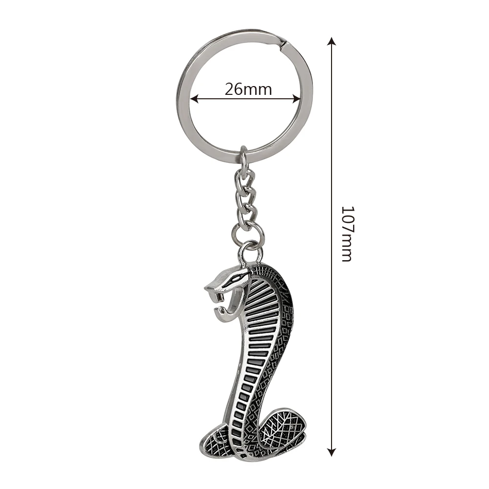 Брелок LEEPEE для автомобиля металлический брелок змея в виде кобры с эмблемой
