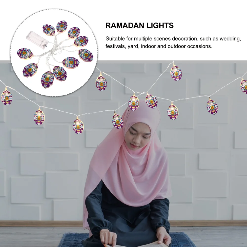 

1 Set Muslim Festival Eid Ramadan Decorative String Lights(without Battery)
