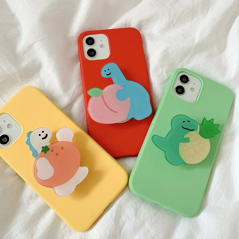 

Симпатичный Динозавр эпоксидный держатель для телефона мультяшная подушка безопасности складной держатель для телефона Подставка захват ...