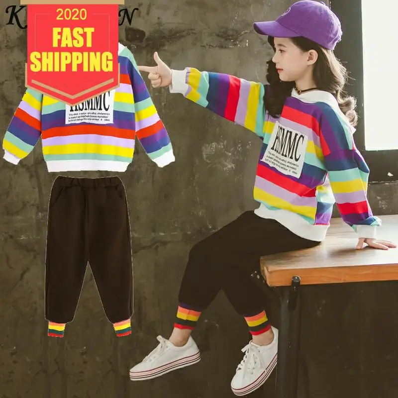 Keelorn/детская одежда весенне-весенние комплекты для девочек топ с длинными