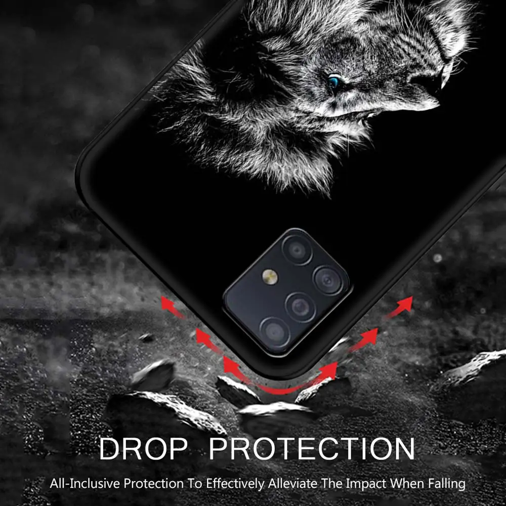 

Phone Case for Samsung Galaxy A51 A71 A70 A50 A40 A20s A30 A10s A20e A10 A02s A01 Silicon Back Cover Lion Wild Animals