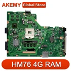 Материнская плата Akemy для ноутбука ASUS X75VB X75VD X75VC X75VCP X75VD1 X75V, материнская плата HM76 4 Гб ОЗУ GT610M, поддержка процессора i3 i5 i7