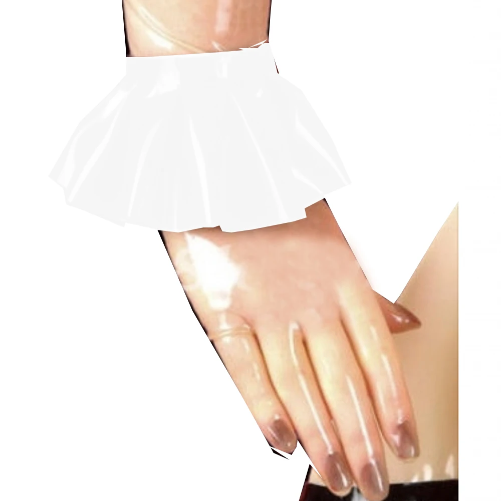 Длинное платье горничной металлик Пышный рукав лазерная перекрестная модель