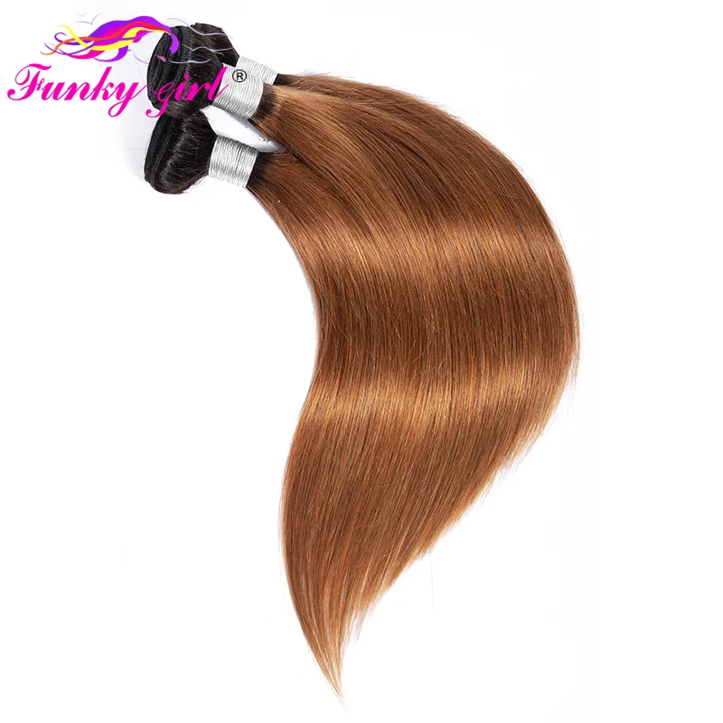 Funky Girl бразильские пучки прямых и волнистых волос не Реми наращивание T1B/30