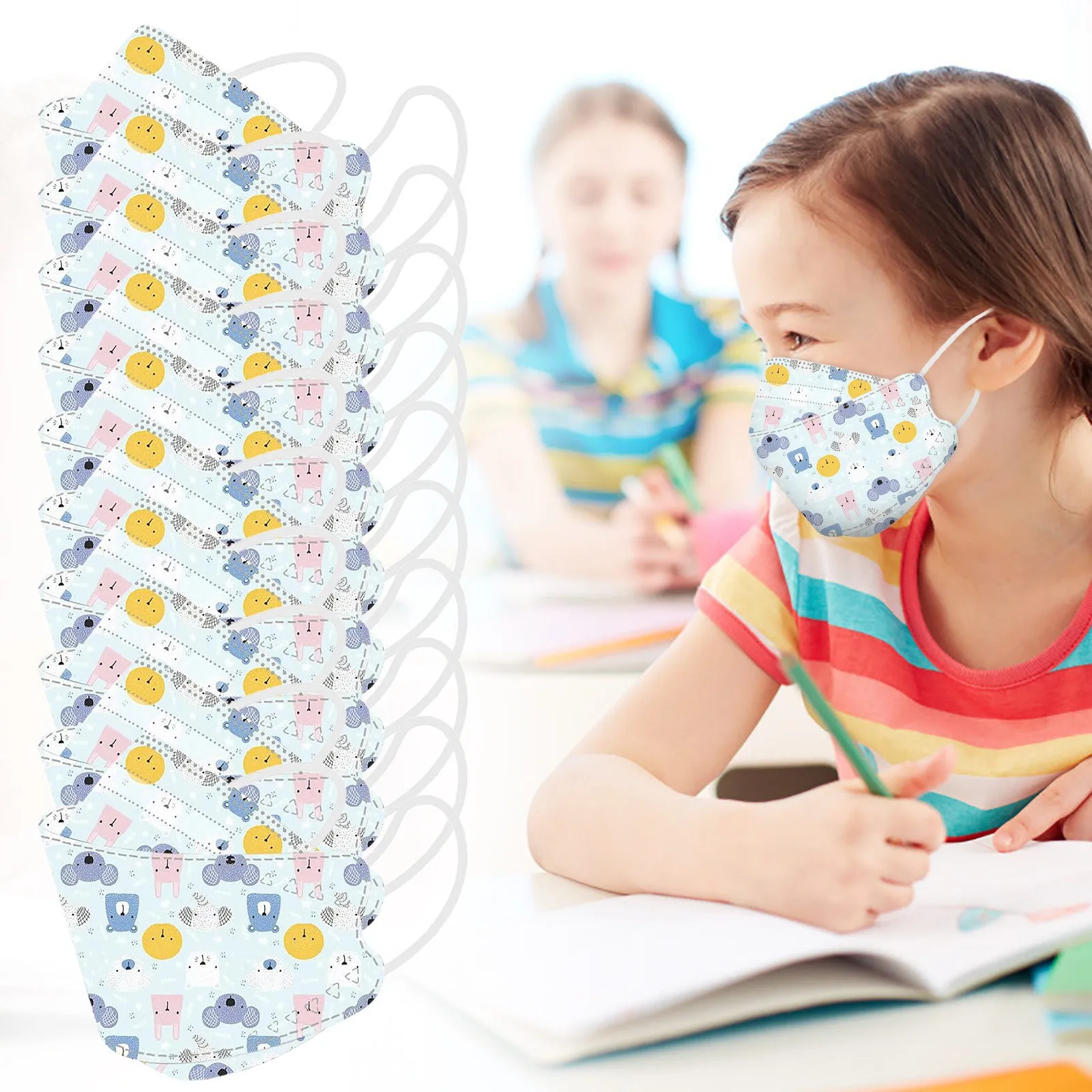 10 шт. 3D маска для лица в виде динозавра детей 1-5 лет | Тематическая одежда и