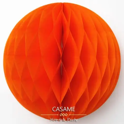 hot orange Мяч с бумажными сотами Цветок фонарь свадьба ребенок день рождения украшение детский душ соты шары фонарь s Декоративные - Цвет: hot orange