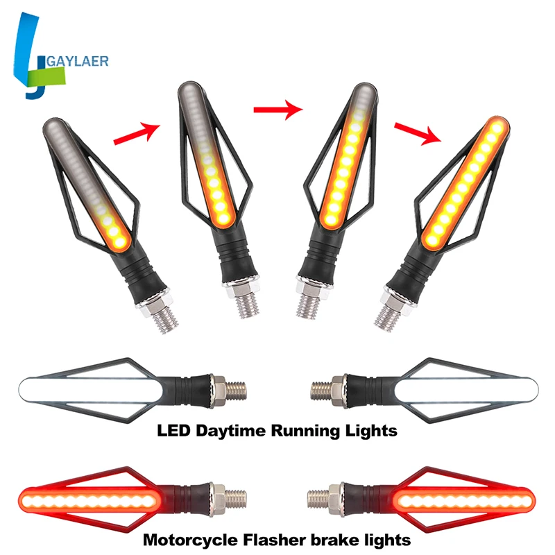 

4 шт. универсальные светодиодсветодиодный указатели поворота для мотоцикла s последовательный индикатор для мотоцикла Противотуманные фар...