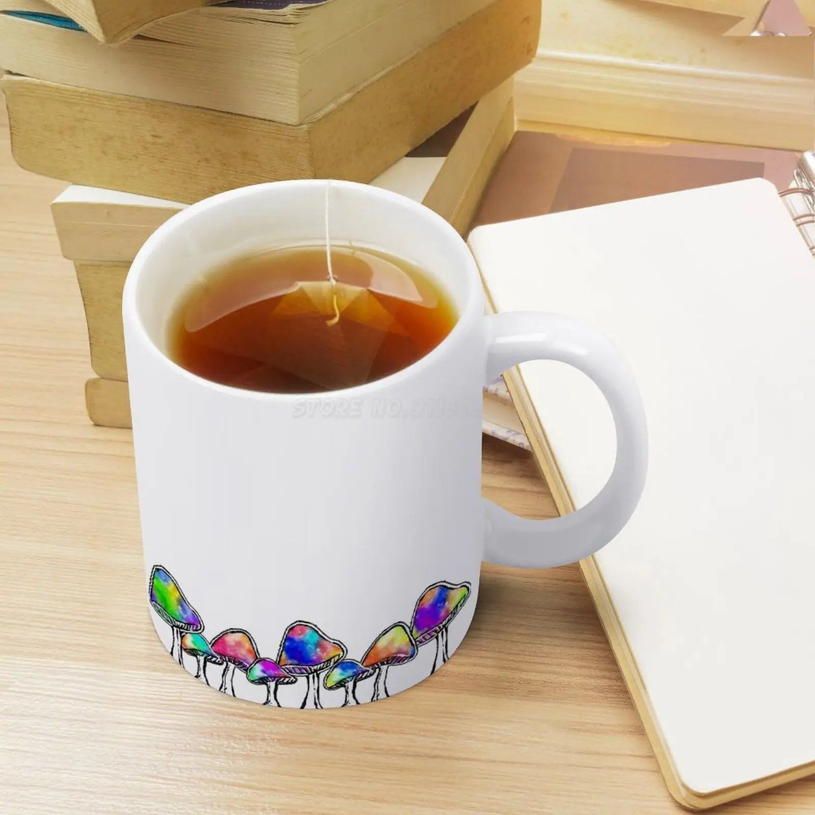 Керамическая чашка "Волшебные грибы" для чая, подарок на день рождения, молочные чашки и кружки, грибы, наркотики, кислота, лсд, гриб.