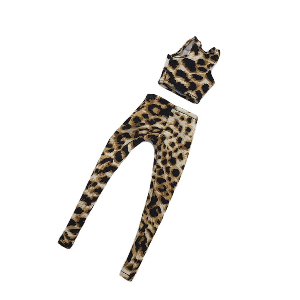1/6 одежда с рисунком Одежда леопардовым принтом Корсет и брюки для женского тела