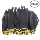 Защитные рабочие перчатки из полиуретана, SML, 12 пар