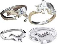 new fashion personality cute dinosaur rings set for women jewelry gifts