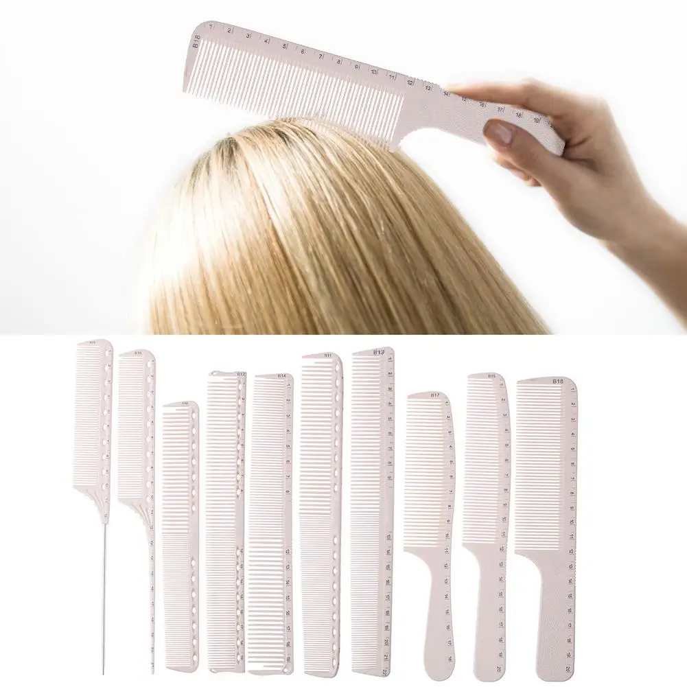 

Pro Plastic Hair Comb Anti Static Styling Brush Combs Plastic Durable Practical Professional Beige for Hair Cutting Hairdress