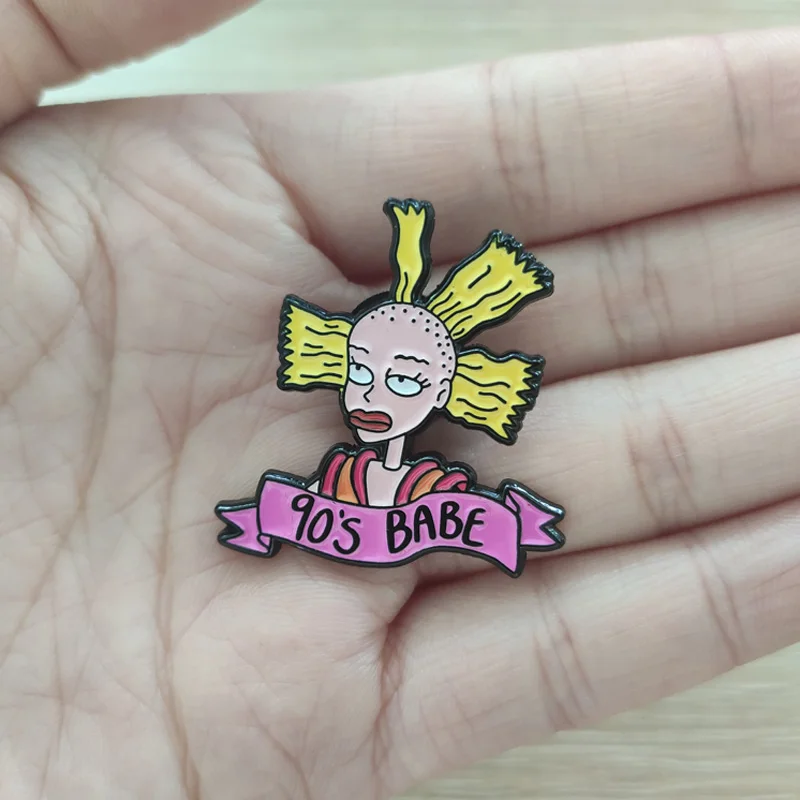 90-х babe Cynthia rugrats Анжелика кукла Эмаль Булавка значок брошь