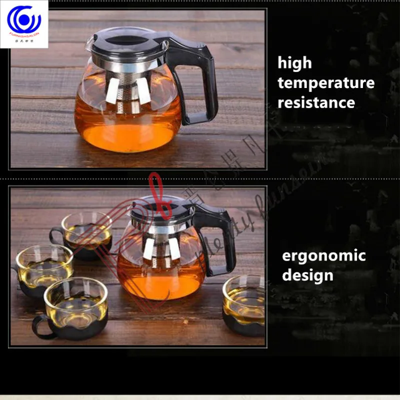 Набор термостойких стеклянных китайских чайников 5 шт. чайник 1 4 чашки ситечко из