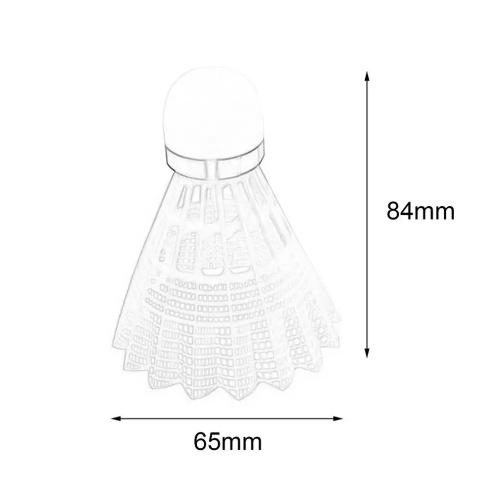 

Super Durable And Light Plastic Yellow Nylon Badminton Ball Training Ball Plastic Shuttle Cork Wood Ball Head