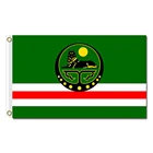 Флаг Чеченской Республики государственный флаг России 3x5 футов, баннер 100D 150x90 см, полиэстер, латунные люверсы, индивидуальный флаг